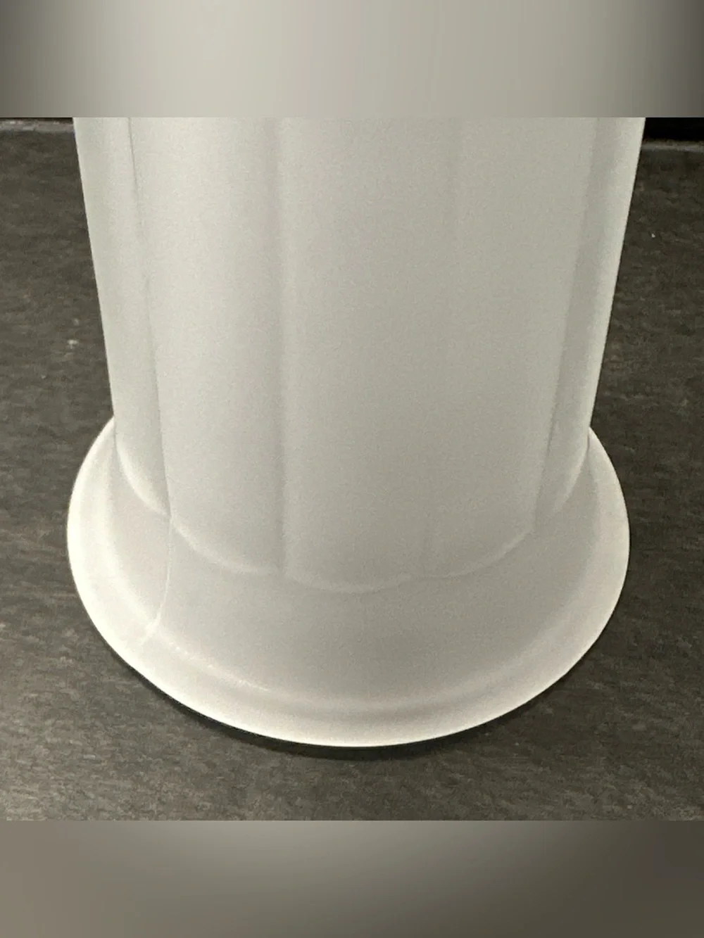 Indiana Glass Frosted White Satin Optic Rib Footed Juice Parfait Glasses Set 2